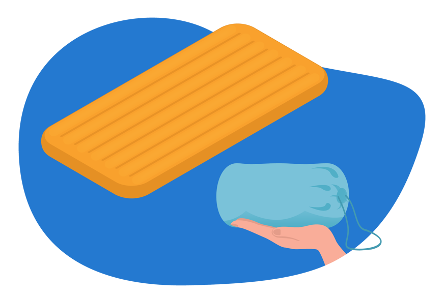 matelas camping compresse